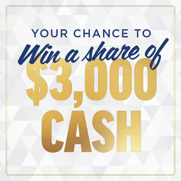 $3,000 Cash Giveaway